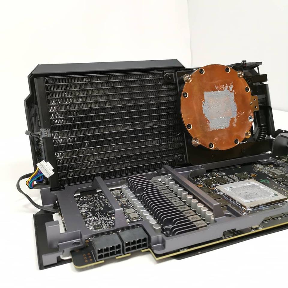 ASUS ROG Matrix RTX 2080ti GPU with integrated AIO cooling